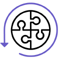 Simplify data resilience, reduce complexity icon